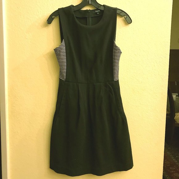 Madewell Dresses & Skirts - Madewell Black Dress with Side Stripes SZ 0